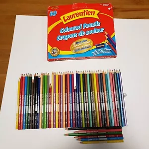 Vintage Laurentian Canada Colored Pencil Pencil Crayon Lot Of 46 Different +6 - Bild 1 von 13