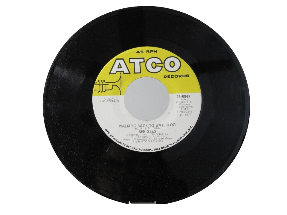 45 RECORD - THE BEE GEES - WALKING BACK TO WATERLOO - Image 1 of 1