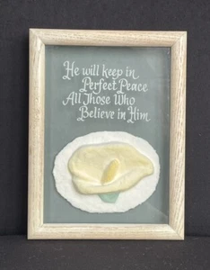 Figi Graphics Hand Cast Calla Lily Wall Art 3D Shadow Box Religious Inspiration - Picture 1 of 5