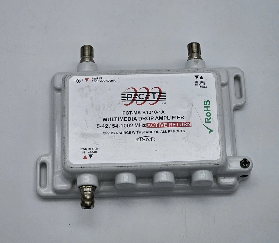 Cable television Signal Booster PCT Active Return Powered Amplifier - Image 1 of 4