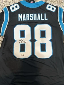 Terrace Marshall Jr. Autographed Carolina Panthers signed Jersey Authentic Black - Picture 1 of 2