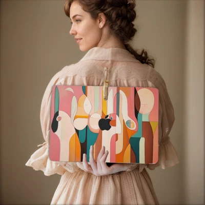 Pink Rabbit Abstract MacBook Case Air Pro Artistic Cover Apple M5 2025 14in 16in - Image 1 of 4