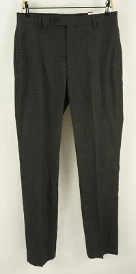 New Calvin Klein Performance Men's 32 x 32 Slim Fit Gray Blue Plaid Dress Pants - Image 1 of 4