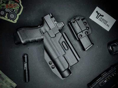 Davis Tactical OWB Kydex Holster For Glock 19/19X/23/32/45 TLR-1 - Image 1 of 4