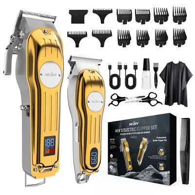 SEJOY Haarschneidemaschine Set Bartschneider Herren Haartrimmer Friseur Rasierer