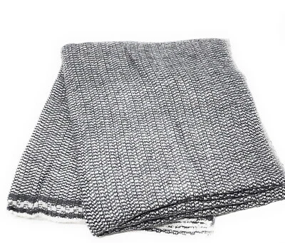Cashmere Wool Soft Throw Blanket Handmade in Nepal 55" x 100" Ribbed Pattern - Image 1 of 4