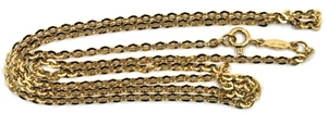 Balestra Cable Chain Necklace in 18k Solid Yellow Gold 24"in - Picture 1 of 15