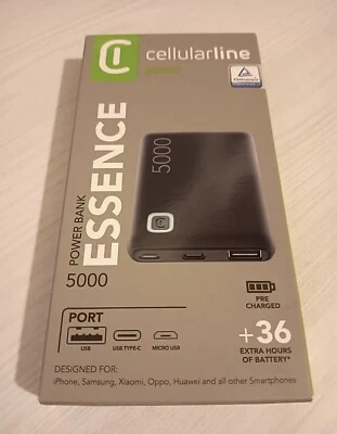 Cellularline Power Bank ESSENCE 5000 Caricabatterie portatile da 5000mAh - I - Immagine 1 di 4