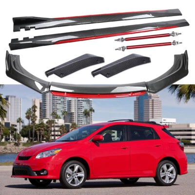 For 2003-2014 Toyota Matrix Front Bumper Lip 78.7" Side Skirt Extention Spoiler Foto 1 de 4