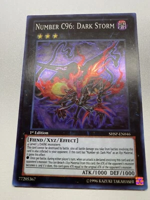 Yugioh Number C96: Dark Storm 1st Edition Super Rare SHSP-EN046 LP - Image 1 of 4