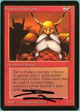 Dwarven Warriors Beta NM Red Common Artist Signed MTG CARD (ID# s3168) ABUGames