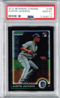 Bowman Chrome Austin Jackson 2010 PSA 10 RC Foto 1 de 2