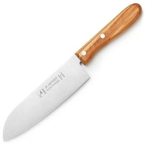 Santoku Kochmesser Solingen H.Herder Tukan 29cm Olive Santokumesser Handabzug - Bild 1 von 8