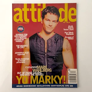 Attitude Mag Feb 1997 Vol 1 #34 Mark Wahlberg Beckham Swinton Tilly Beefcake Gay - Picture 1 of 5