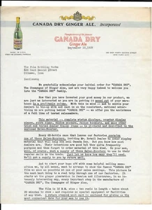 Vintage Illustrated Color Letterhead CANADA DRY GINGER ALE 1929 NY - Imagen 1 de 1