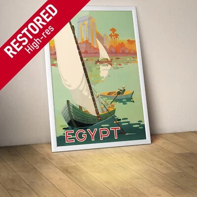 Egypt, The Nile River, 1930s — retro vintage travel poster, retro travel art - Image 1 of 4