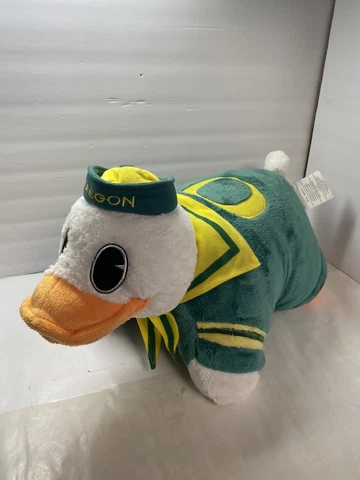 University NCAA UO Oregon Ducks Pillow Pet Green Yellow White Plush Disney Cover