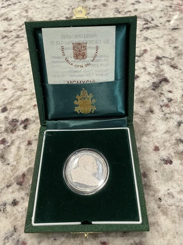 Vatican City Pontificate Of John Paul II 1996 500 Lire BU Silver Crown Cover