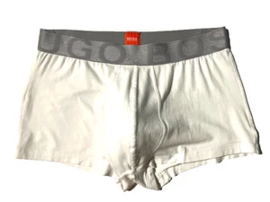 New HUGO BOSS Mens White Cotton Pouch Front Boxer Trunk Brief Underwear sz L - Picture 1 of 11