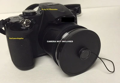 FRONT SLIP-ON LENS CAP to CAMERA FUJI S2950 S2990 S2800 S2700 HD FINEPIX+HOLDER - Image 1 of 4