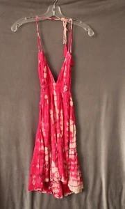 TIARE HAWAII Dress One Size Tie Dye Shane Mini Dress Hot Pink NWT - Picture 1 of 7