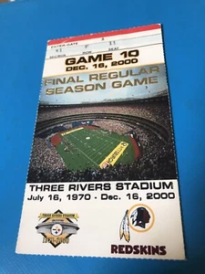 Pittsburgh Steelers Final Game 3 Three Rivers Stadium Ticket Stub Redskins - Picture 1 of 4