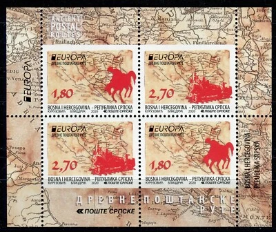BOSNIA SERBIA(268) - EUROPA - Ancient Postal Routes - MNH Booklet- 2020 - Image 1 of 2