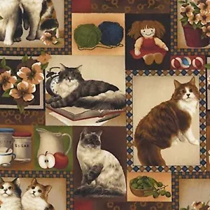 Toppa gatto quattro zampe marrone tessuto 100% cotone da cortile - Foto 1 di 1