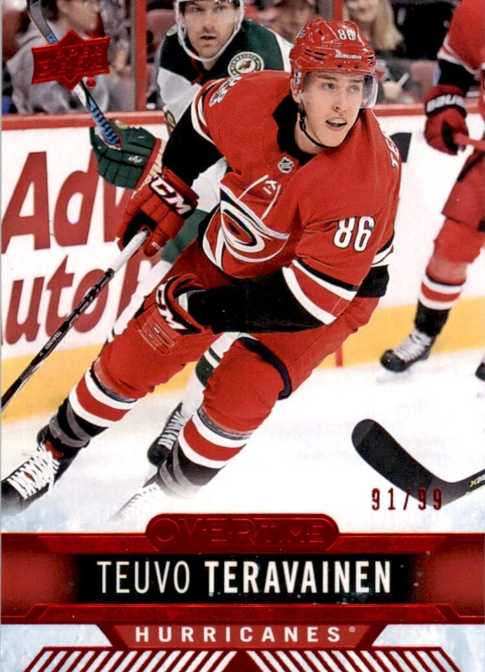 2017-18 Upper Deck Overtime Red #86 Teuvo Teravainen /99 - Image 1 of 2