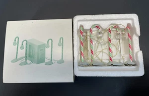 Department 56 Set of 4 Candy Cane Lamp Posts 52621  - Picture 1 of 7