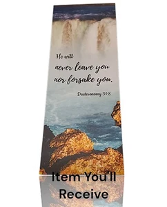 Double Sided Print Bible Verse Bookmark with Full Scripture, (2.4” x 6.1”) - Picture 1 of 7