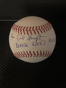 reverend Al Sharpton signed baseball With inscription Black Lives Matter /Sale - Picture 1 of 6