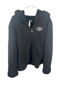 Iron Horse Saloon Zip Up Hooded Jacket, Faux Fur Lining, Embroidered, Women’s XL - Picture 1 of 14