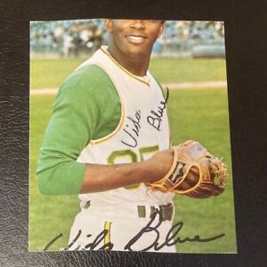 MLB Oakland Athletics Vida Blue Autographed Postcard Vintage A’s “Best Wishes”