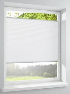 Plissee Jalousie 130x80 cm Weiß Verdunkelung Lichtschutz Sichtschutz Raffrollo - Bild 1 von 4