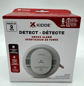 Kidde 20SAR-CA Hardwired Smoke Alarm with AA Battery Backup 2 Pack - Picture 1 of 4