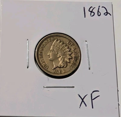 1862-P Philadelphia Indian Head Cent IHC XF Extra Fine - Image 1 of 3