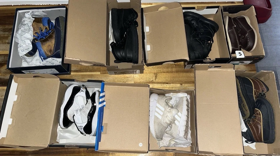 Sneaker Lot of 7 Boots & Sneakers size 5c & 6c Nike,Jordan, ACG Boots - Image 1 of 4