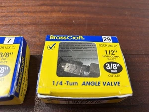 Messing Craft 1/4 Dreh Winkelventile 3/8"G2R15X C1 & 1/2"G2CR19X C1 NEU - Bild 1 von 5