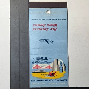 Pan American World Airways Sleepyrette Service Vintage 30 Stick Matchbook - Picture 1 of 2