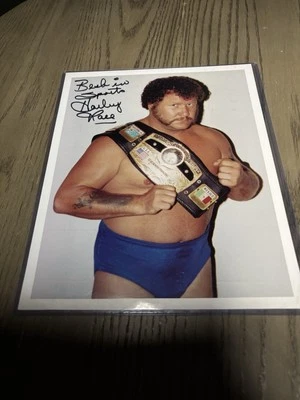 Harley Race Autographed Pro Wrestling WWE 8x10 Photo COA WWF — 第 1/2 张图片
