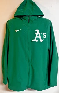 MLB Oakland Athletic A's Nike Hoodie Jacket Men's SZ: L Green - Used - Picture 1 of 12