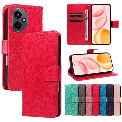 For Huawei P80 Honor 400 300 Sunflower Embossing Wallet Case Phone Case Cover - Image 1 of 4