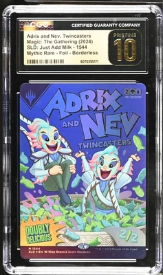ADRIX AND NEV, TWINCASTERS Secret Lair Foil Mythic CGC Pristine 10 MTG - Image 1 of 2