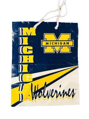 Bolsa de regalo vintage años 90 Universidad de Michigan U of M Wolverines diseño retro Foto 1 de 4