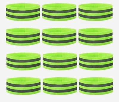 12X High Visibility Reflective Armband Running Safety Gear Night Activity Walk - Image 1 of 4