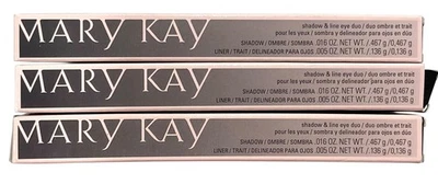 Set of 3 Mary Kay Shadow & Line Eye Duo Copper, Jade & Forest New Damaged Box - Image 1 of 3