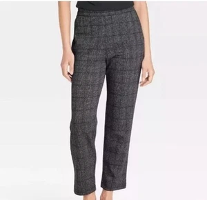 Women's High-Rise Tapered Ankle Knit Pull-On Pants - A New Day Light Brown L - Picture 1 of 10