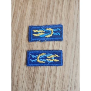 Vintage BSA Cub Scouts Webelos Activity Badge Loops Blue Gold Pair Scout Patches - Picture 1 of 6