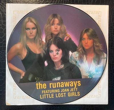 THE RUNAWAYS Little Lost Girls PICTURE DISC Black Side VG+/Pic Side EX+ Panel VG — 第 1/4 张图片